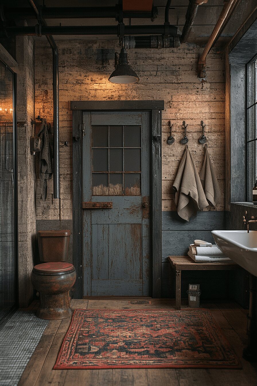 29 Rustic Industrial Bathroom Ideas For A Bold Decor Statement