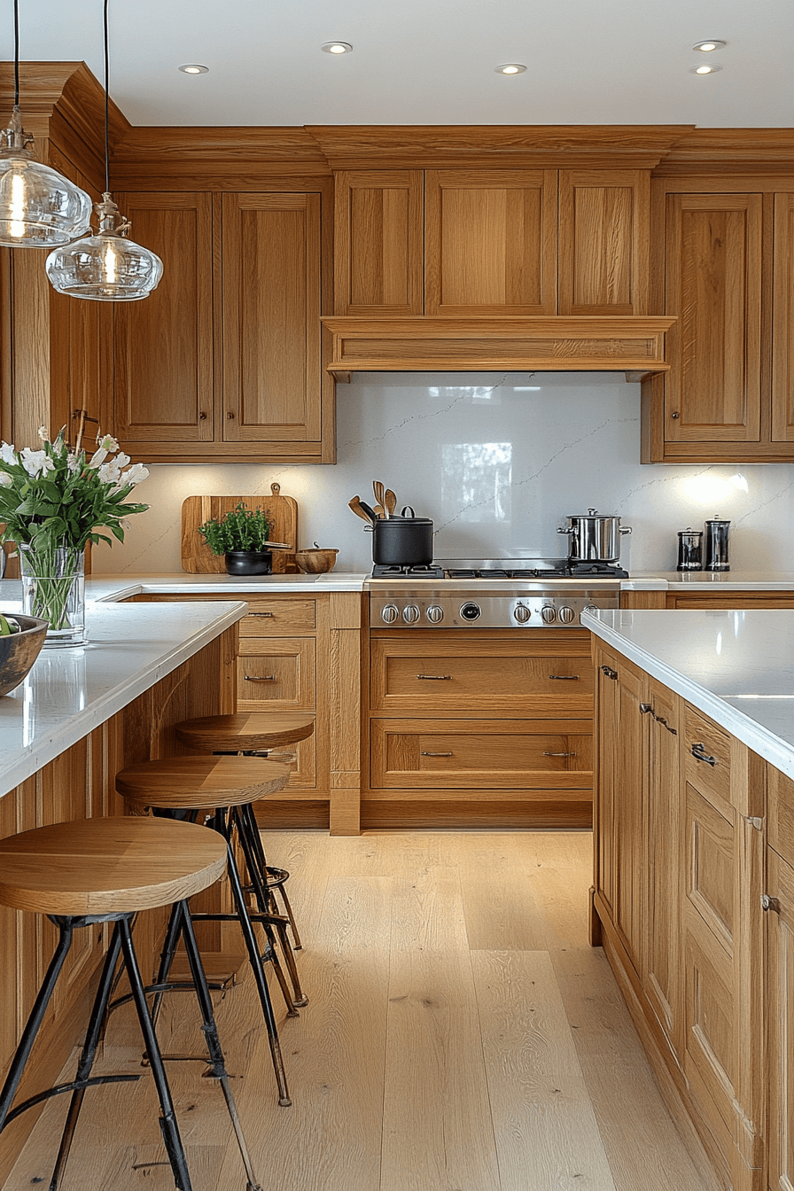 29 Honey Oak Kitchen Cabinets Designs to Make Your Kitchen Feel Cozy and Timeless 15 honey oak kitchen cabinets