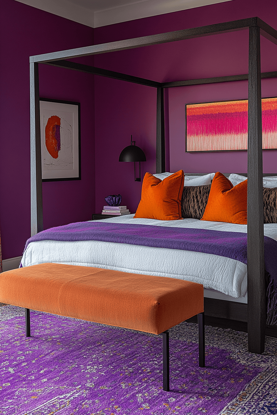 29 Purple Earthy Bedroom Ideas to Blend Rich Tones with Natural Comfort 15 Purple Earthy Bedroom