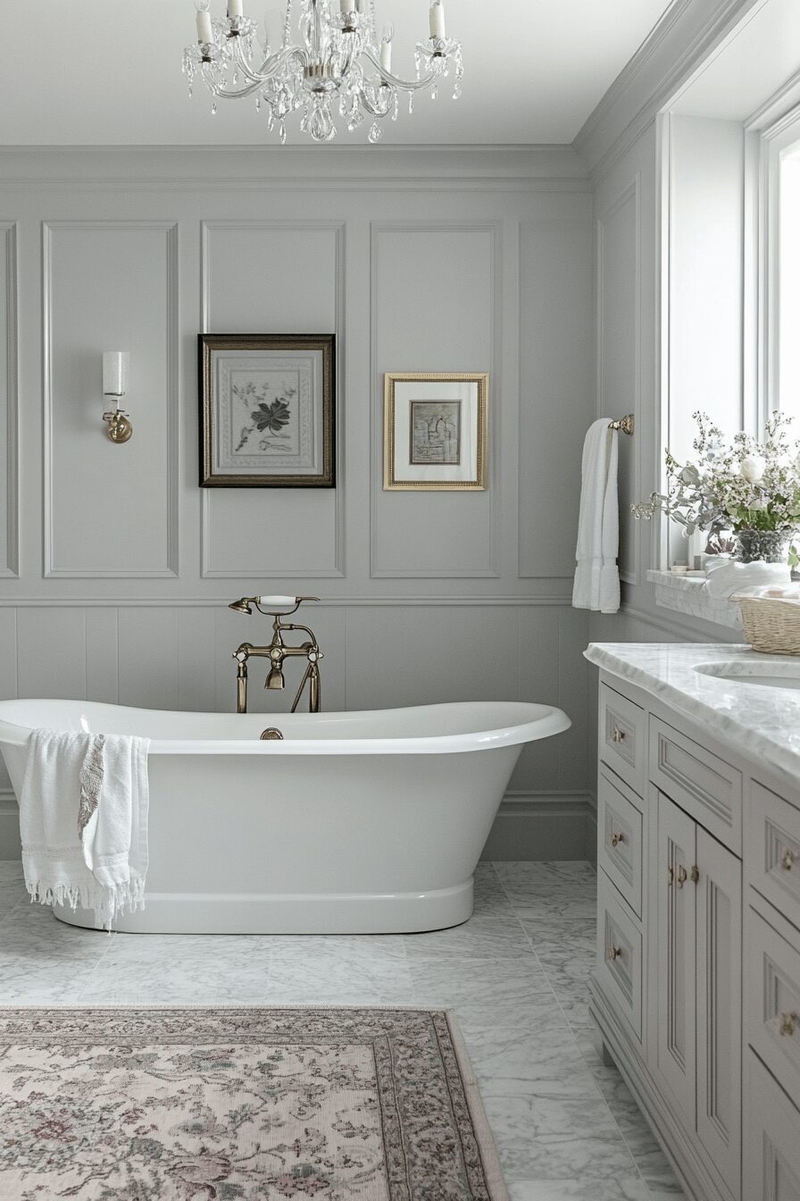 29 Grey Bathroom Decor Ideas to Keep Things Neutral Yet Stylish 16 grey bathroom decor