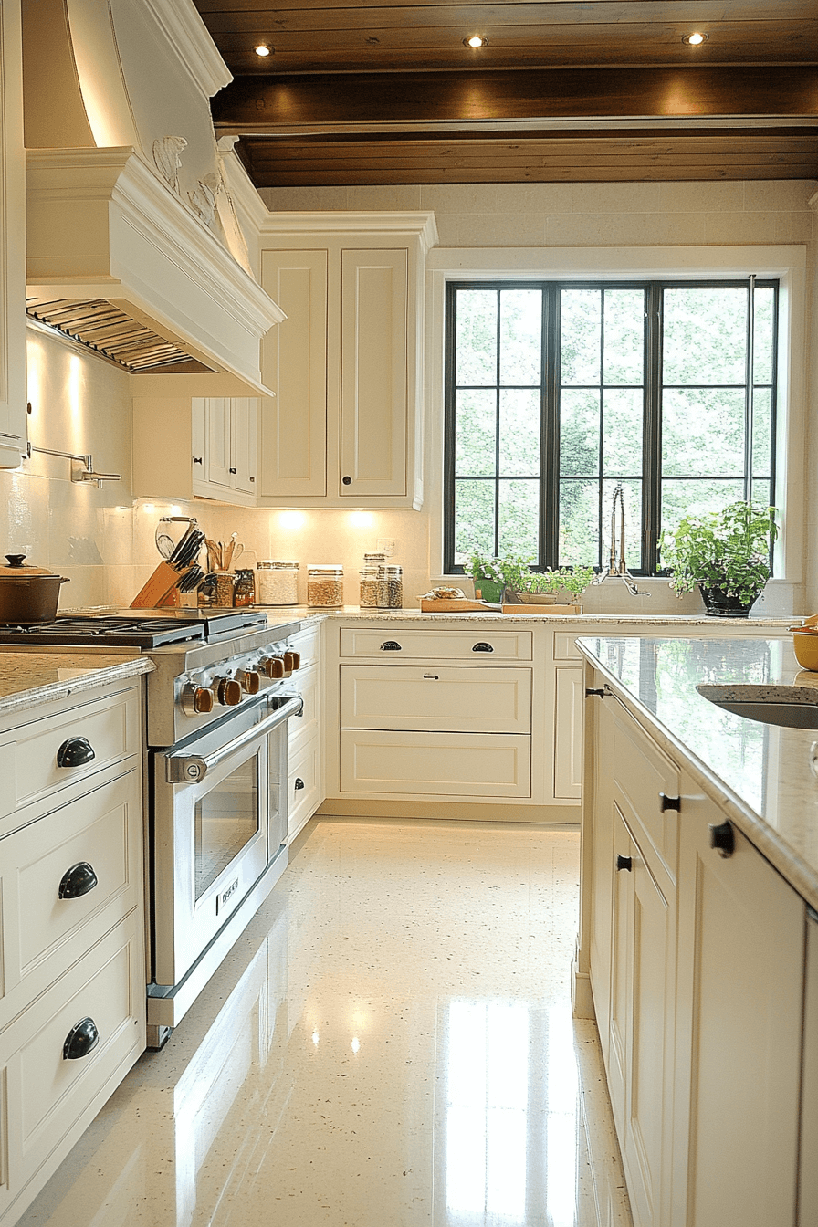 29 Off White Kitchen Cabinets Ideas to Make Your Kitchen Feel Larger and Lighter 16 off white kitchen cabinets