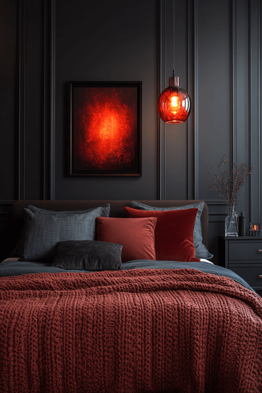 29 Red and Black Bedroom Ideas for a Perfect Blend of Sophistication and Comfort 16 Red and black bedroom ideas