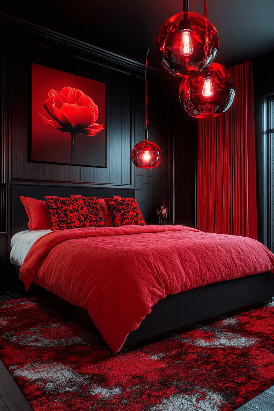 29 Red and Black Bedroom Ideas for a Perfect Blend of Sophistication and Comfort 17 Red and black bedroom ideas