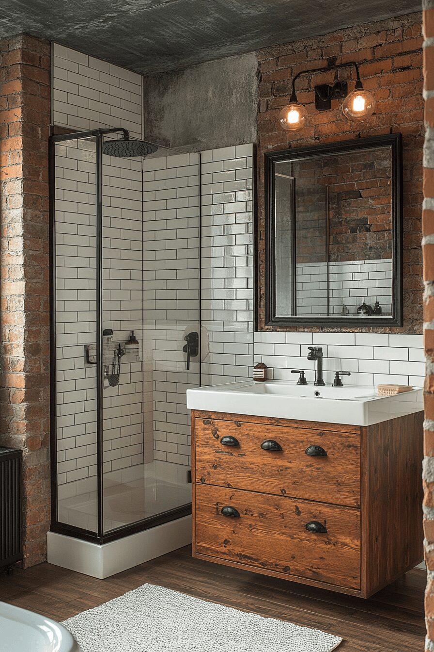 29 Rustic Industrial Bathroom Ideas for a Bold Decor Statement 17 Rustic industrial bathroom