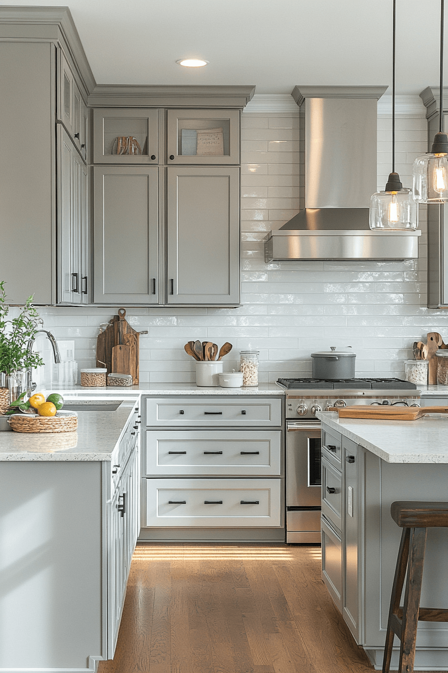 29 Light Gray Kitchen Cabinets Ideas for a Clean and Refreshing Kitchen Makeover 18 light gray kitchen cabinets