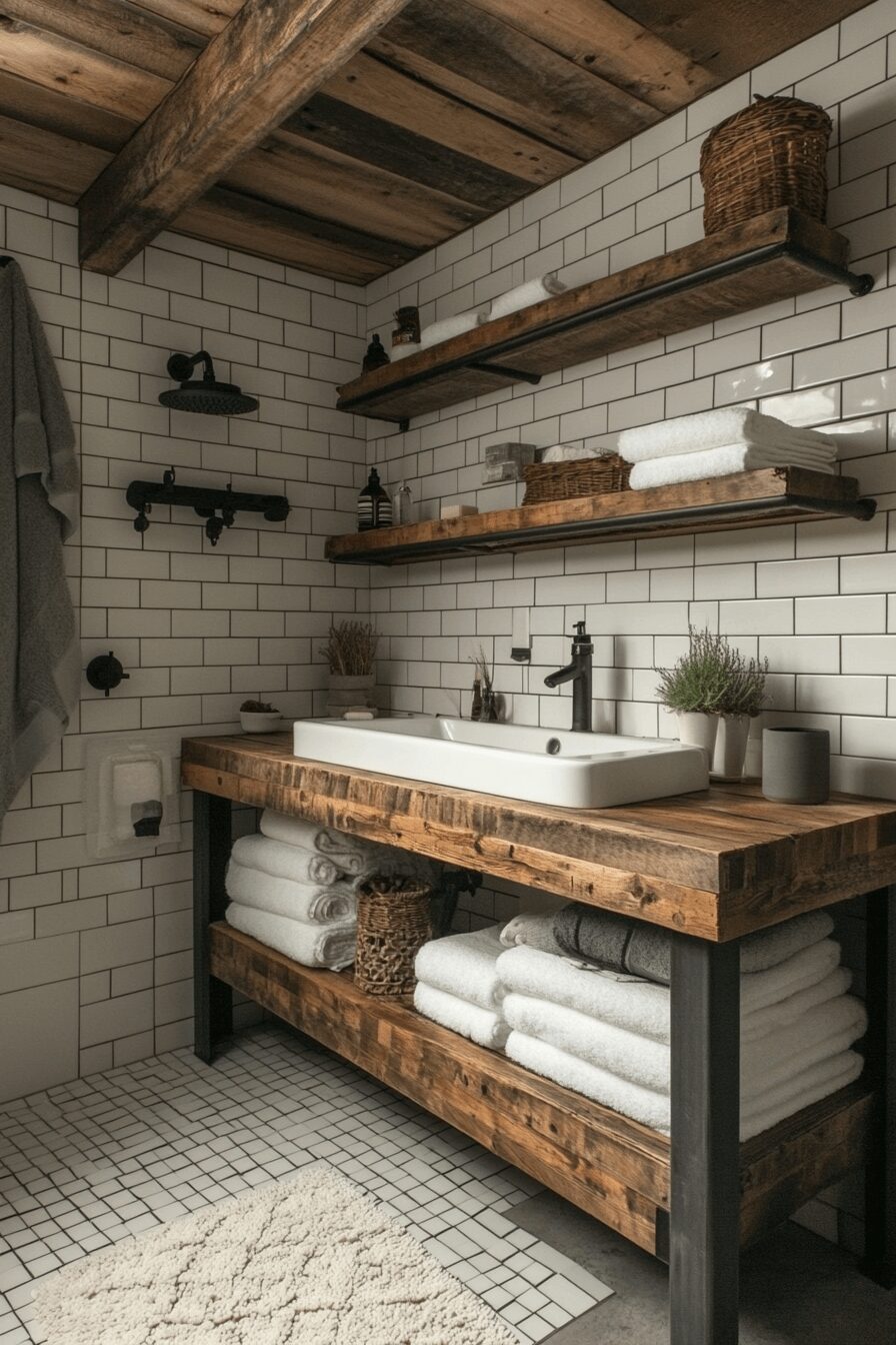 29 Rustic Industrial Bathroom Ideas for a Bold Decor Statement 18 Rustic industrial bathroom