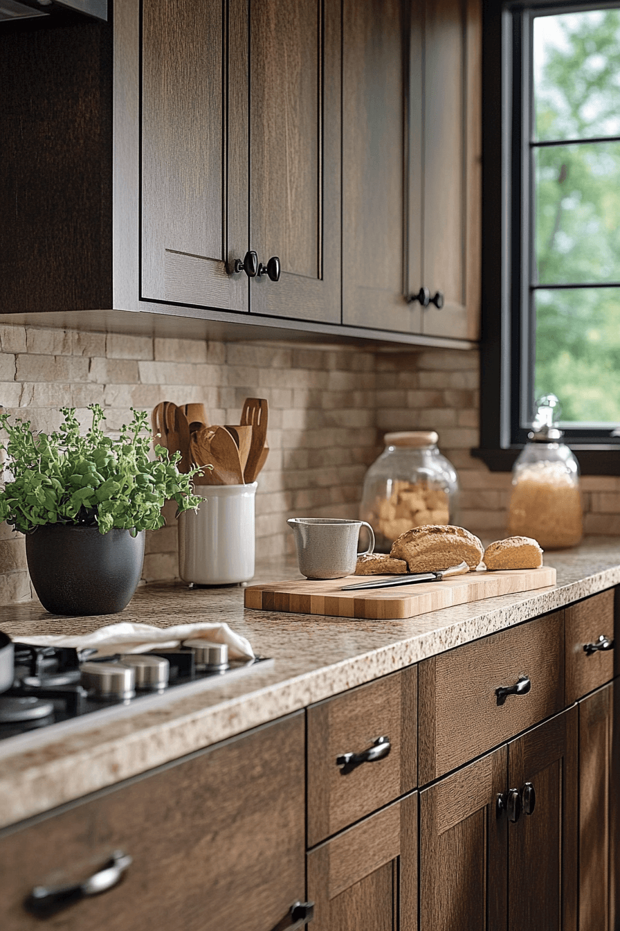 29 Dark Wood Kitchen Cabinets Designs to Make Your Kitchen Stand Out 18 dark wood kitchen cabinets