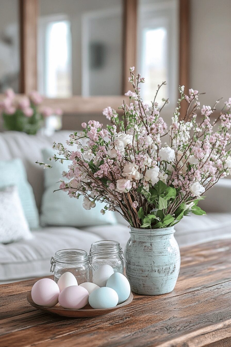 29 Easter Living Room Decor Ideas for a Colorful and Creative Vibe 19 easter living room decor