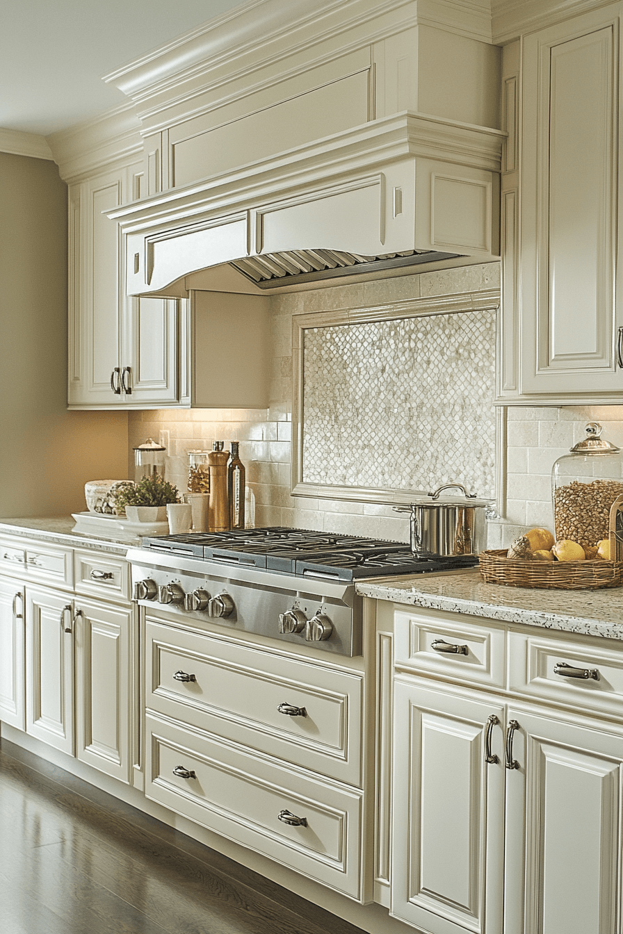 29 Off White Kitchen Cabinets Ideas to Make Your Kitchen Feel Larger and Lighter 19 off white kitchen cabinets