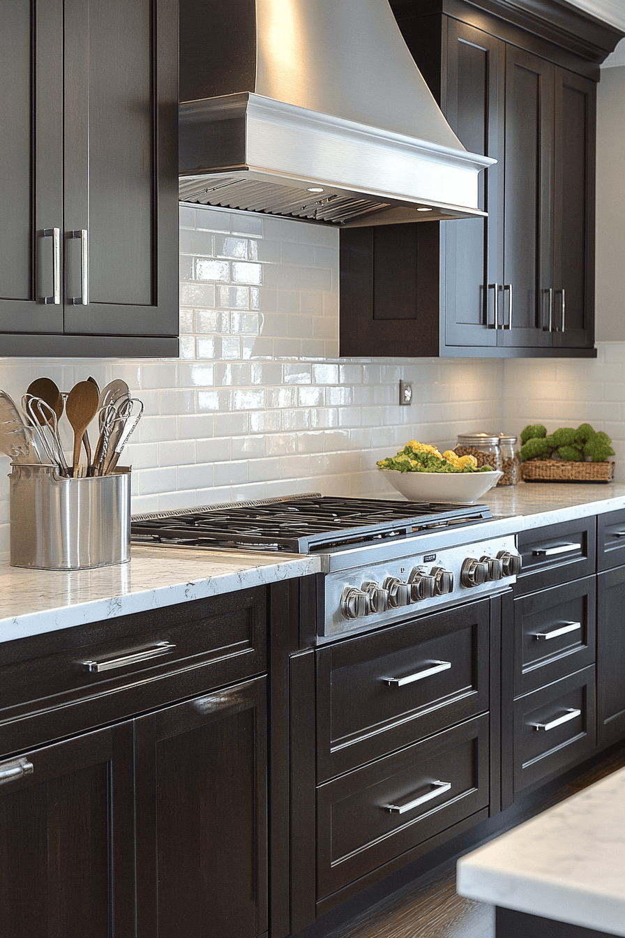 29 Dark Wood Kitchen Cabinets Designs to Make Your Kitchen Stand Out 2 dark wood kitchen cabinets