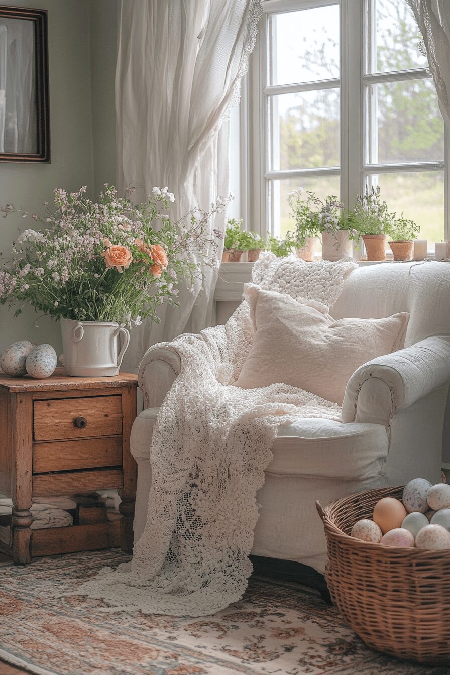 29 Easter Living Room Decor Ideas for a Colorful and Creative Vibe 20 easter living room decor