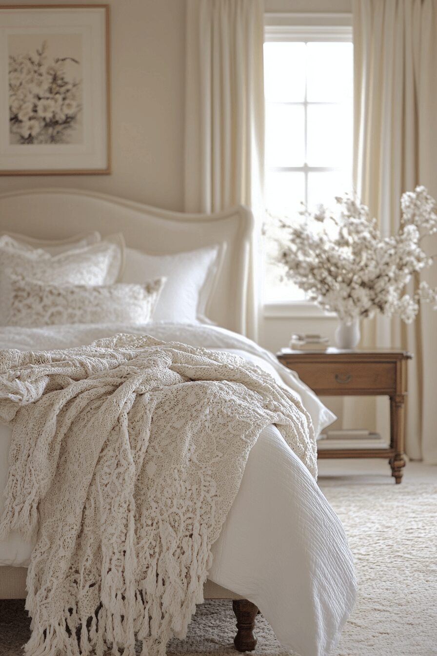 29 White Aesthetic Bedroom Ideas That Embrace Minimalist Beauty 21 white aesthetic bedroom