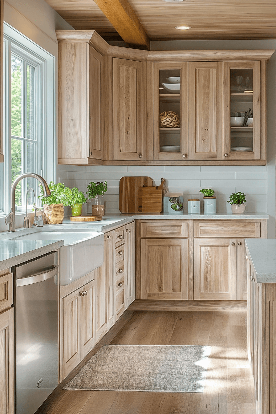 29 Natural Wood Kitchen Cabinets Inspirations to Bring Organic Beauty Into Your Home 21 natural wood kitchen cabinets