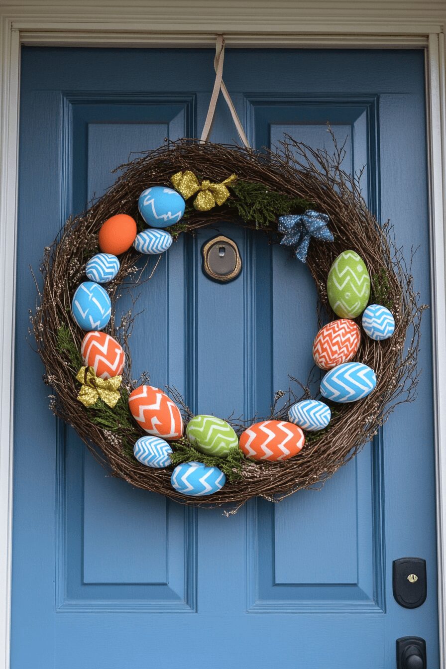 29 Easter Wreaths for Front Door Ideas for a Fresh and Colorful Look 22 easter wreaths for front door
