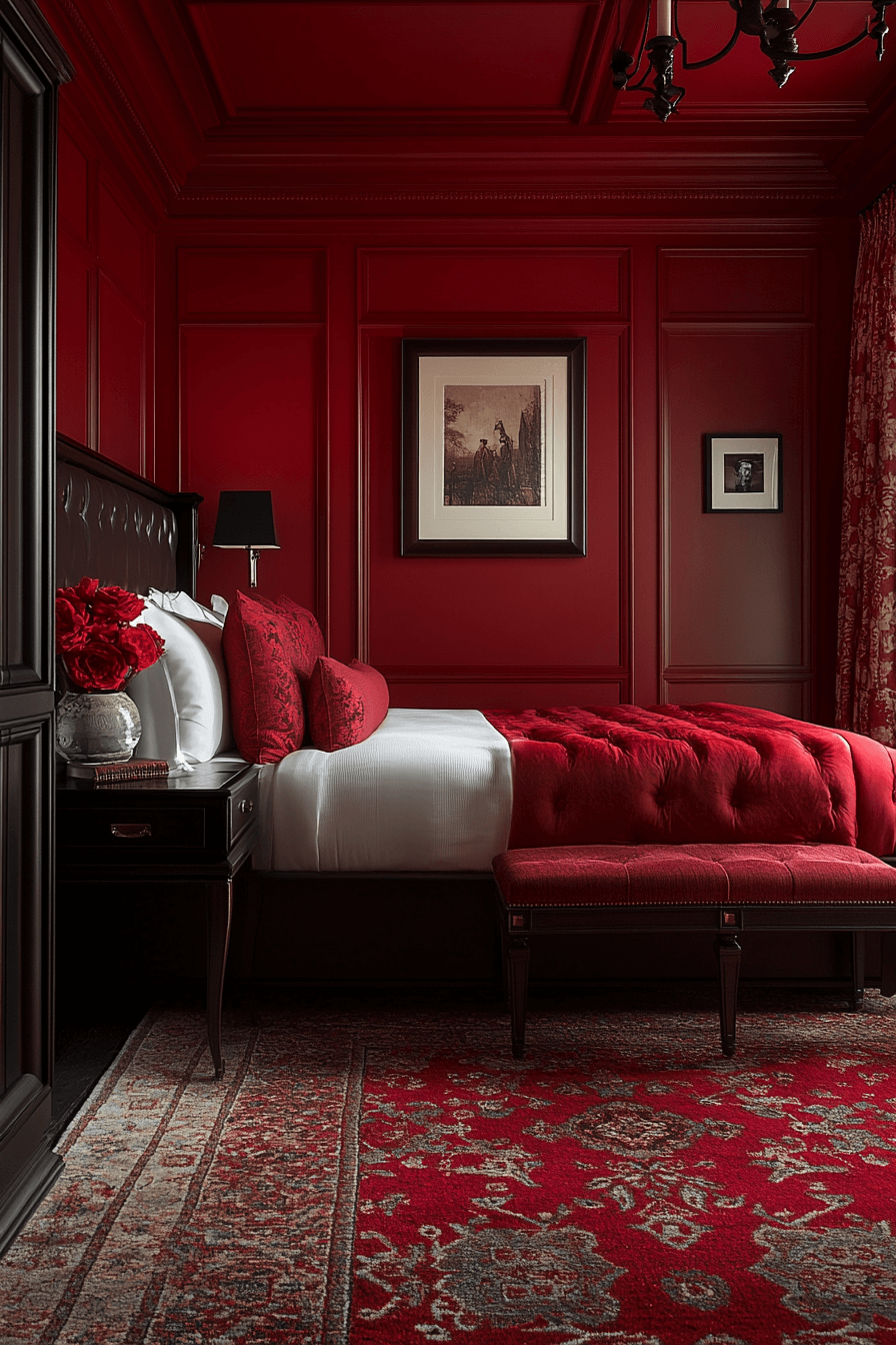 29 Red and Black Bedroom Ideas for a Perfect Blend of Sophistication and Comfort 23 Red and black bedroom ideas
