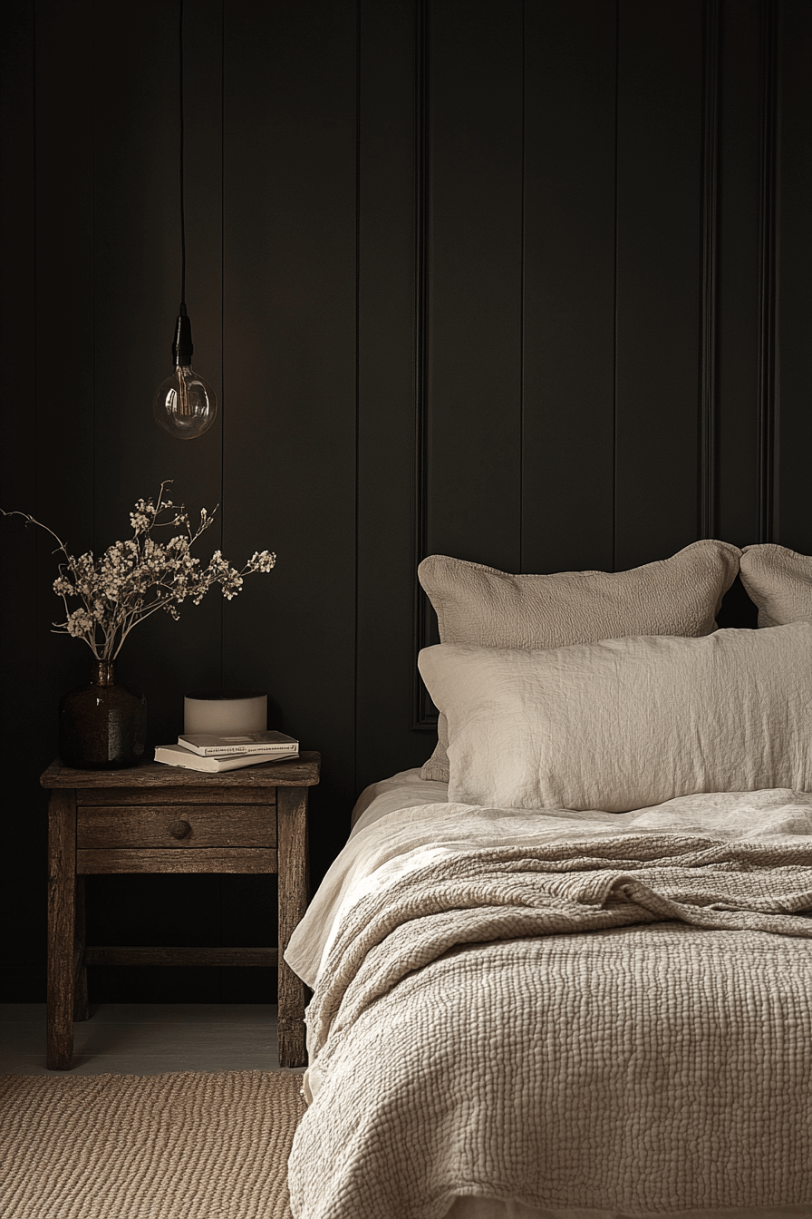 29 Minimalistic Dark Bedroom Ideas to Transform Your Room with Depth and Drama 24 minimalistic bedroom ideas dark