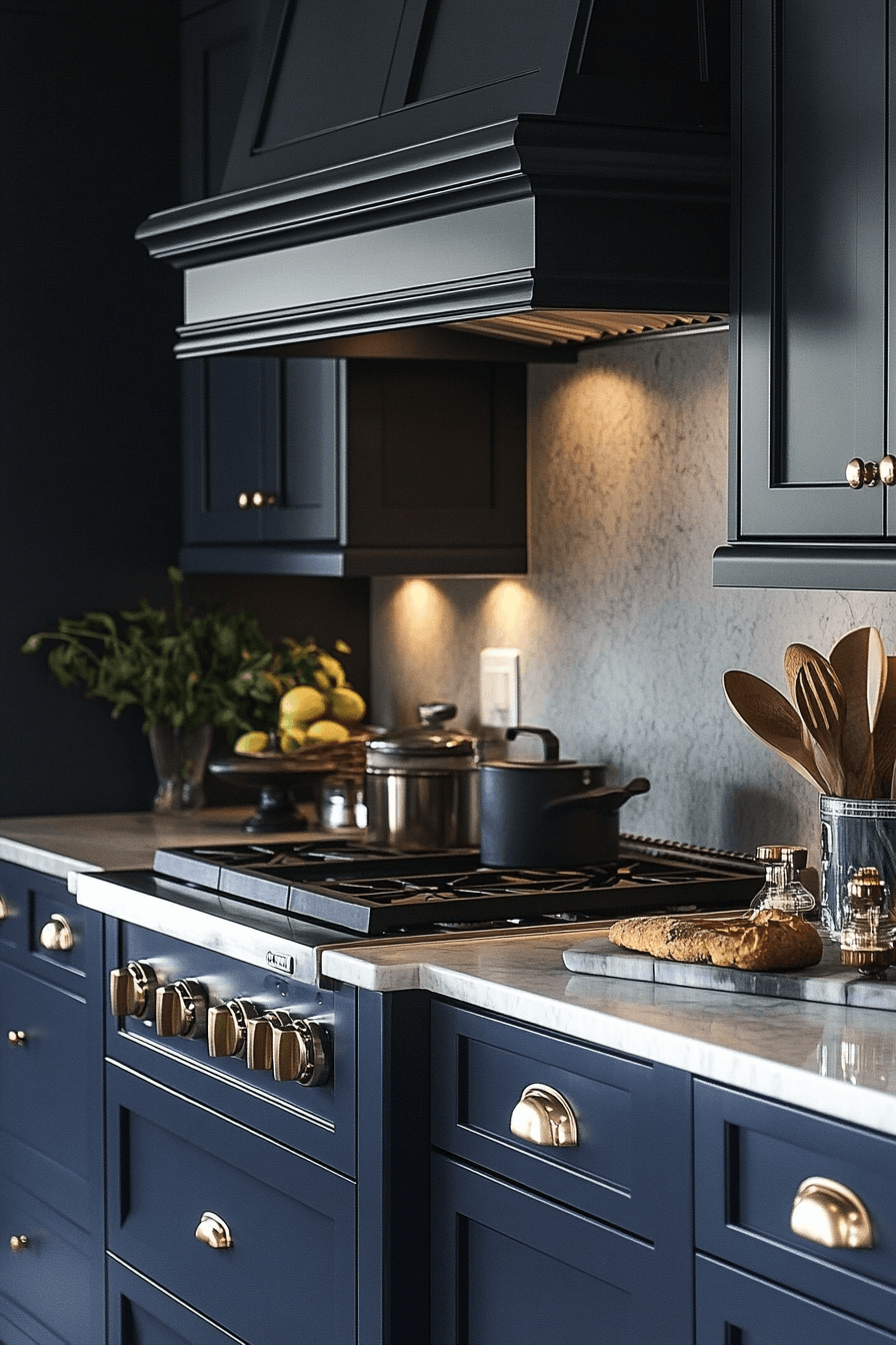 29 Navy Blue Kitchen Cabinets Ideas to Achieve a Sleek and Stylish Kitchen 24 navy blue kitchen cabinets