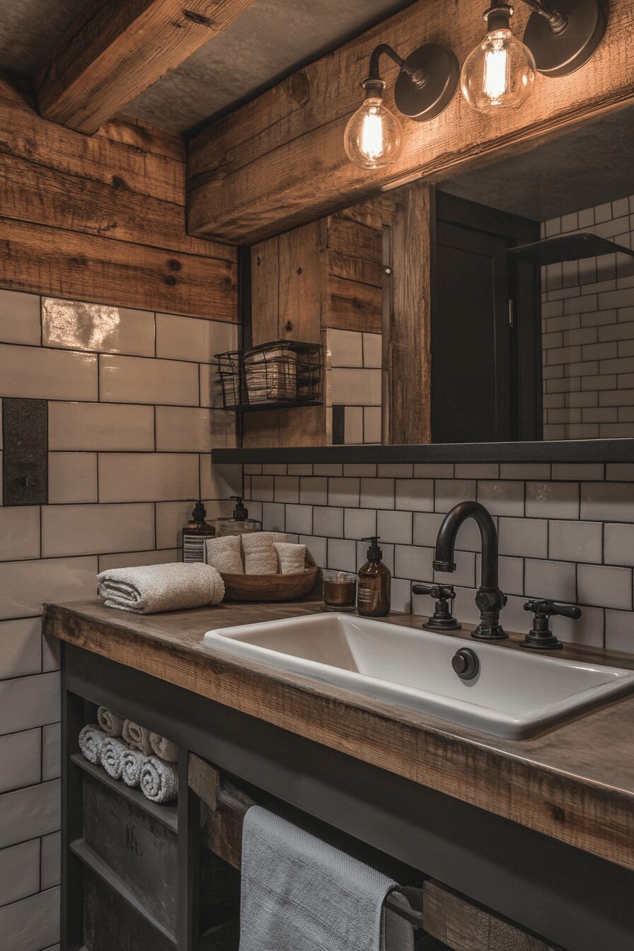 29 Rustic Industrial Bathroom Ideas For A Bold Decor Statement