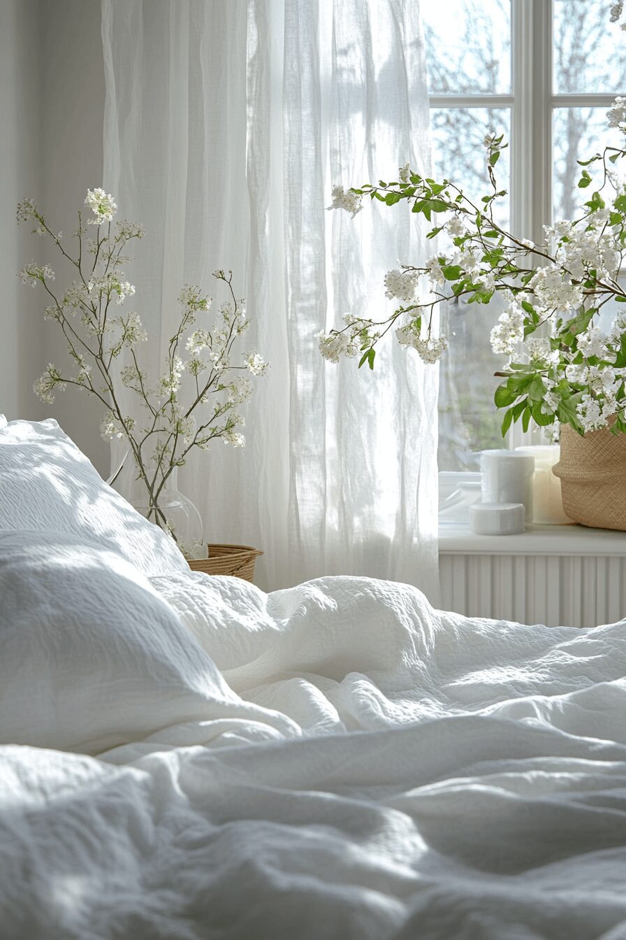 29 White Aesthetic Bedroom Ideas That Embrace Minimalist Beauty 25 white aesthetic bedroom