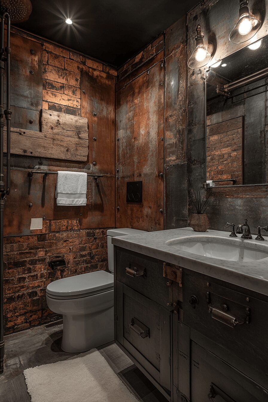 29 Bathroom Industrial Style Ideas for a Statement-Making Washroom 25 Bathroom industrial style