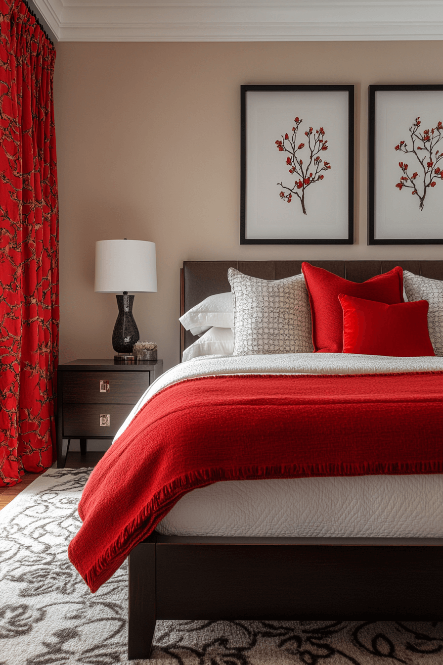 29 Red and Black Bedroom Ideas for a Perfect Blend of Sophistication and Comfort 25 Red and black bedroom ideas