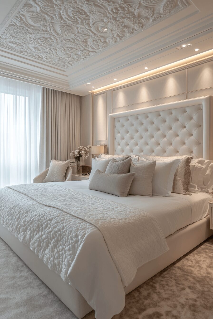 29 White Aesthetic Bedroom Ideas That Embrace Minimalist Beauty 26 white aesthetic bedroom