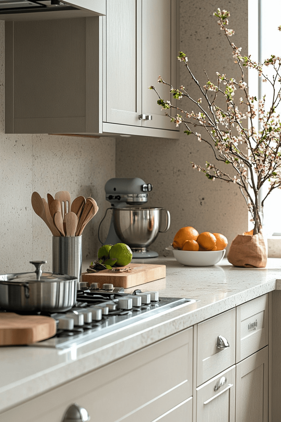 29 Greige Kitchen Cabinets Styles to Create a Balanced and Beautiful Kitchen 26 greige kitchen cabinets