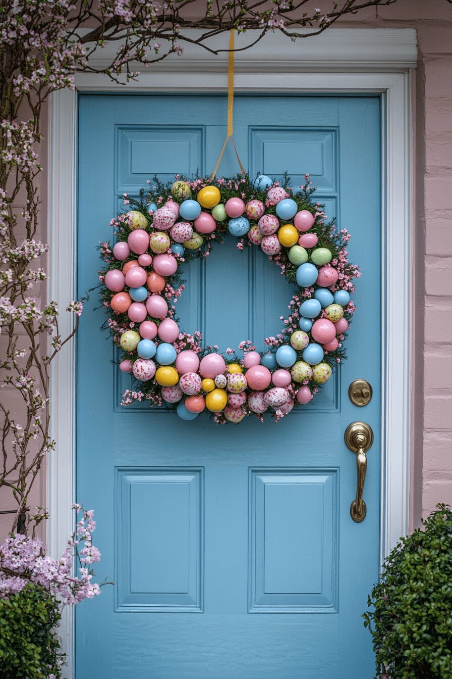 29 Easter Wreaths for Front Door Ideas for a Fresh and Colorful Look 27 easter wreaths for front door