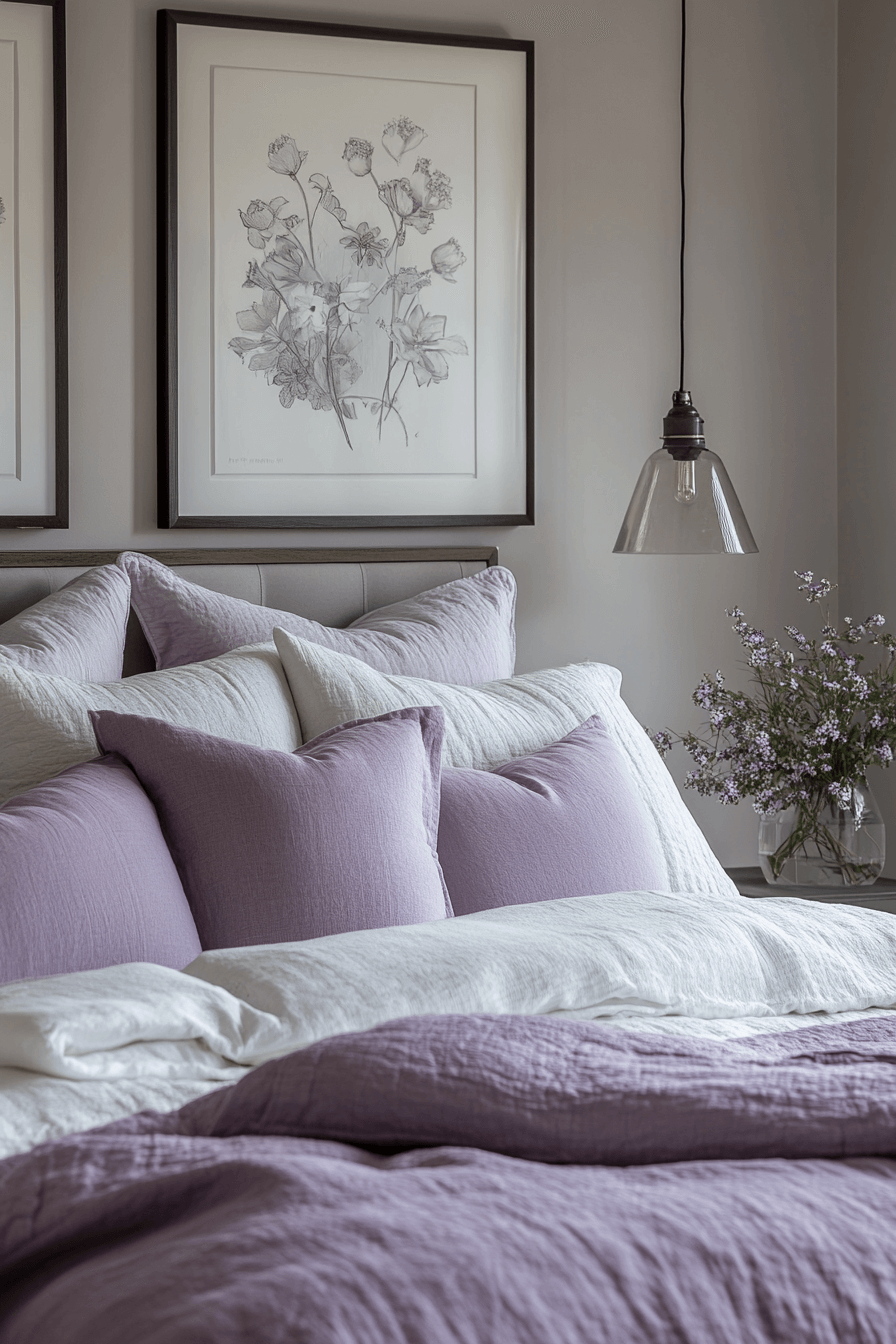 29 Purple Earthy Bedroom Ideas to Blend Rich Tones with Natural Comfort 27 Purple Earthy Bedroom
