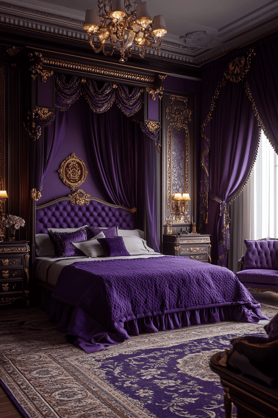 29 Purple Earthy Bedroom Ideas to Blend Rich Tones with Natural Comfort 28 Purple Earthy Bedroom