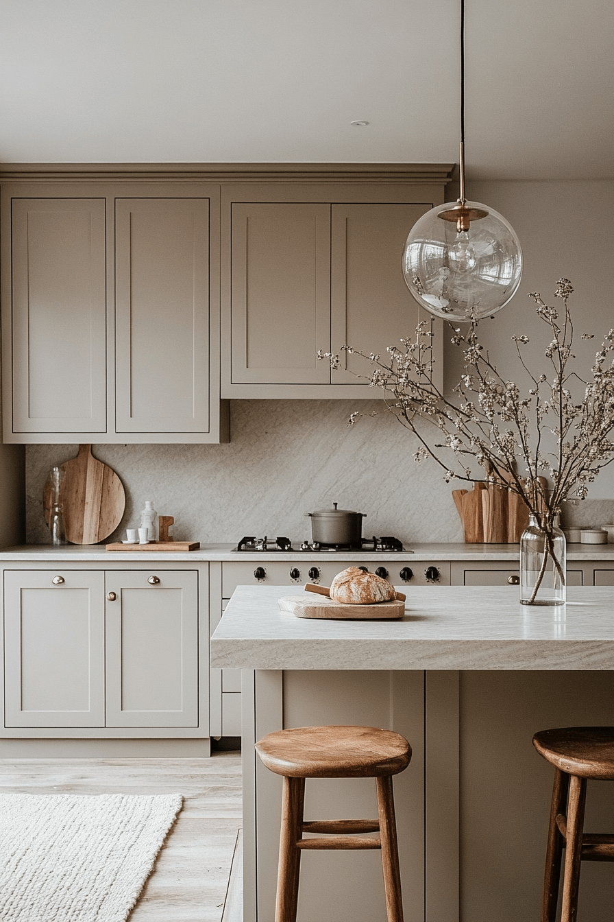 29 Greige Kitchen Cabinets Styles to Create a Balanced and Beautiful Kitchen 28 greige kitchen cabinets