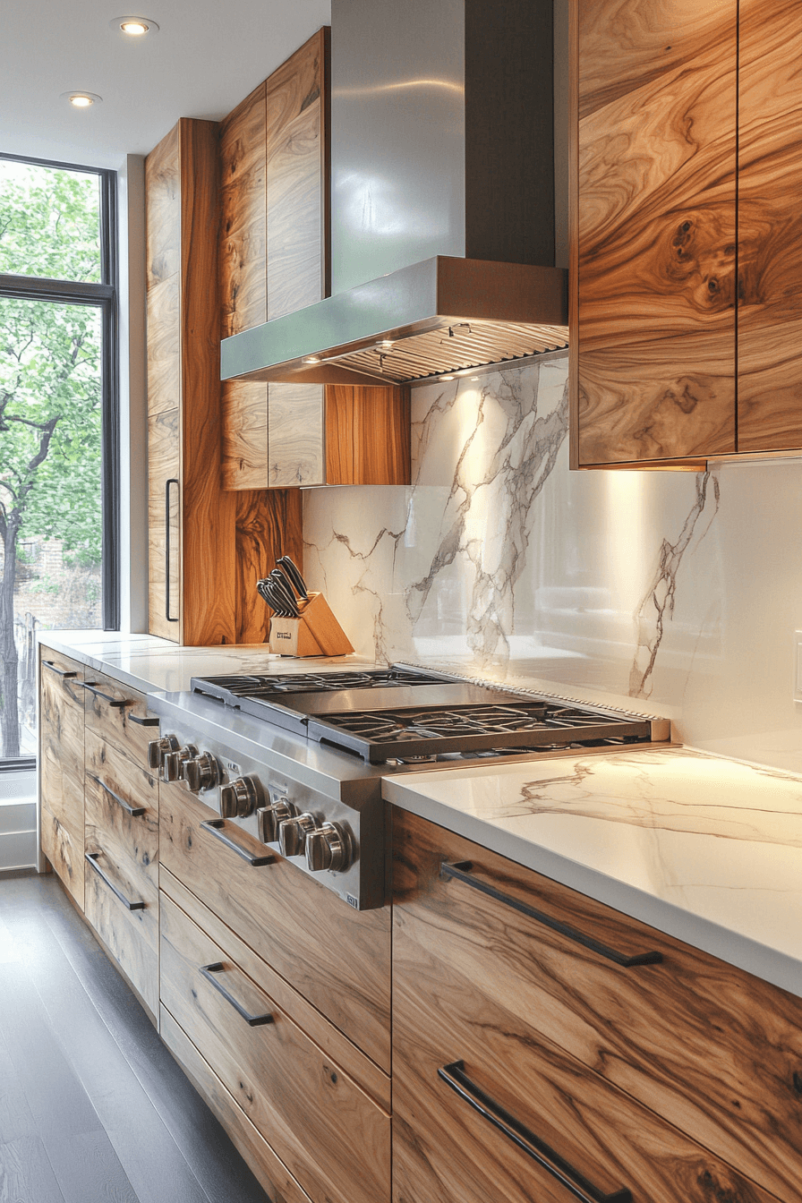 29 Natural Wood Kitchen Cabinets Inspirations to Bring Organic Beauty Into Your Home 28 natural wood kitchen cabinets