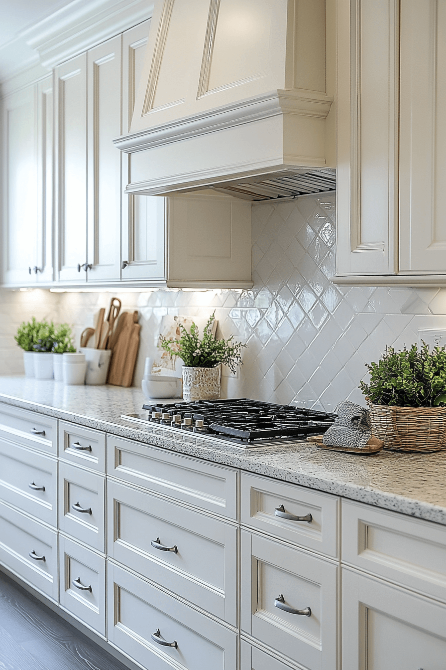 29 Off White Kitchen Cabinets Ideas to Make Your Kitchen Feel Larger and Lighter 28 off white kitchen cabinets