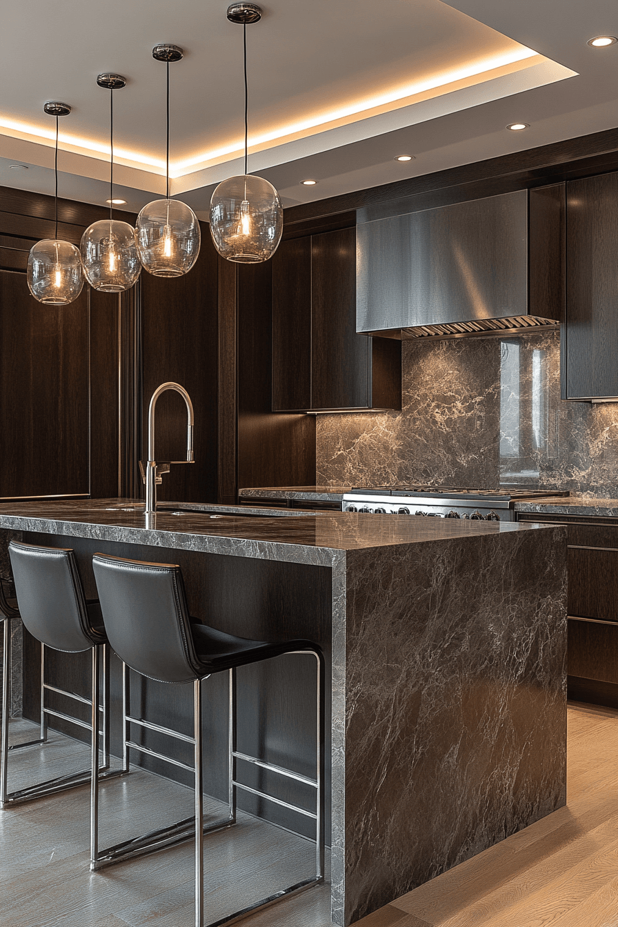 29 Dark Wood Kitchen Cabinets Designs to Make Your Kitchen Stand Out 28 dark wood kitchen cabinets