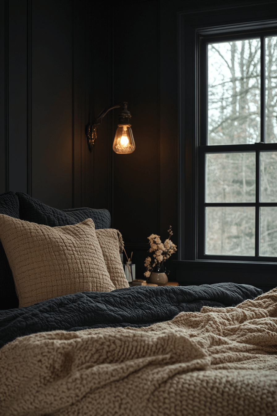 29 Minimalistic Dark Bedroom Ideas to Transform Your Room with Depth and Drama 29 minimalistic bedroom ideas dark