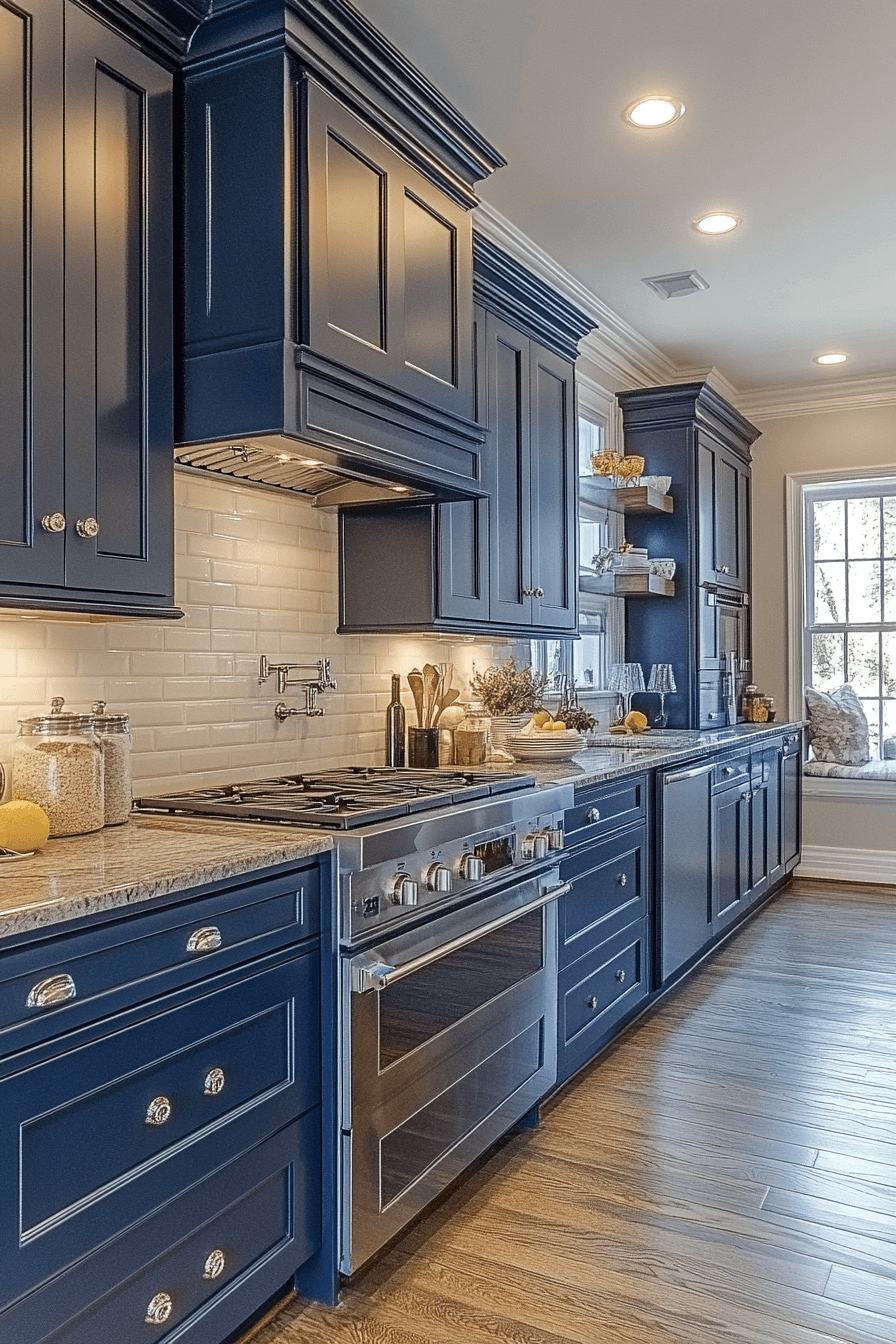 29 Navy Blue Kitchen Cabinets Ideas to Achieve a Sleek and Stylish Kitchen 29 navy blue kitchen cabinets