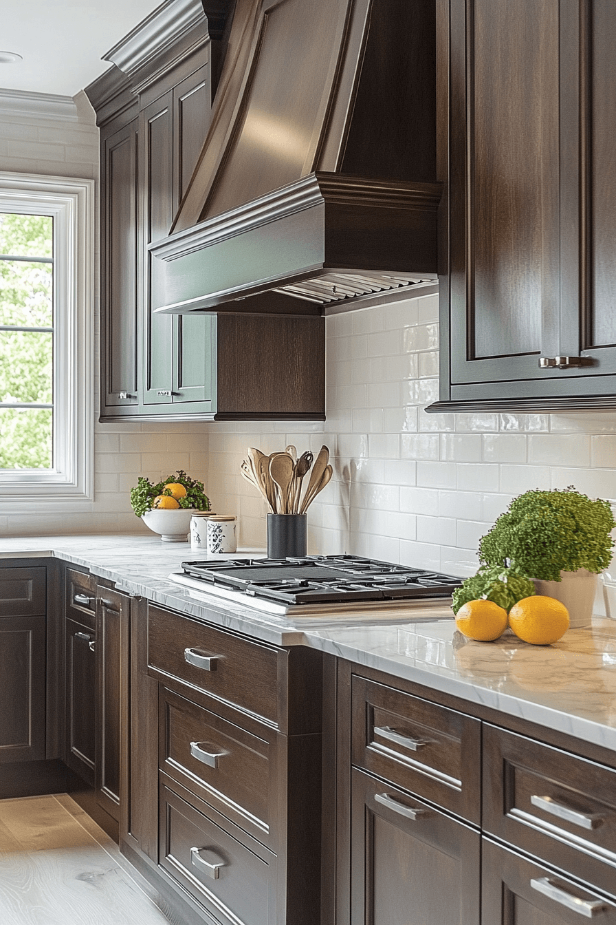 29 Dark Wood Kitchen Cabinets Designs to Make Your Kitchen Stand Out 29 dark wood kitchen cabinets