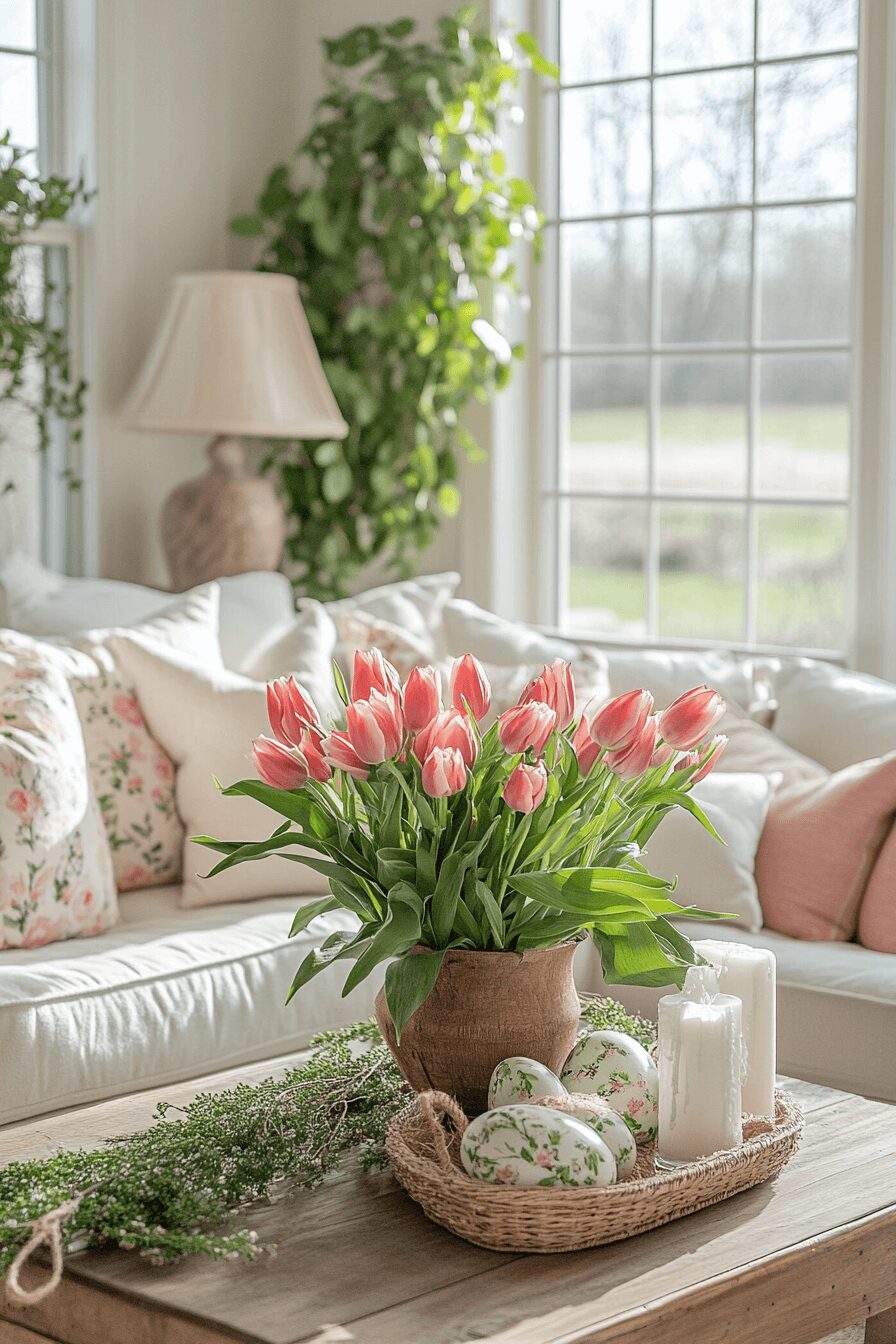 29 Easter Living Room Decor Ideas for a Colorful and Creative Vibe 29 easter living room decor