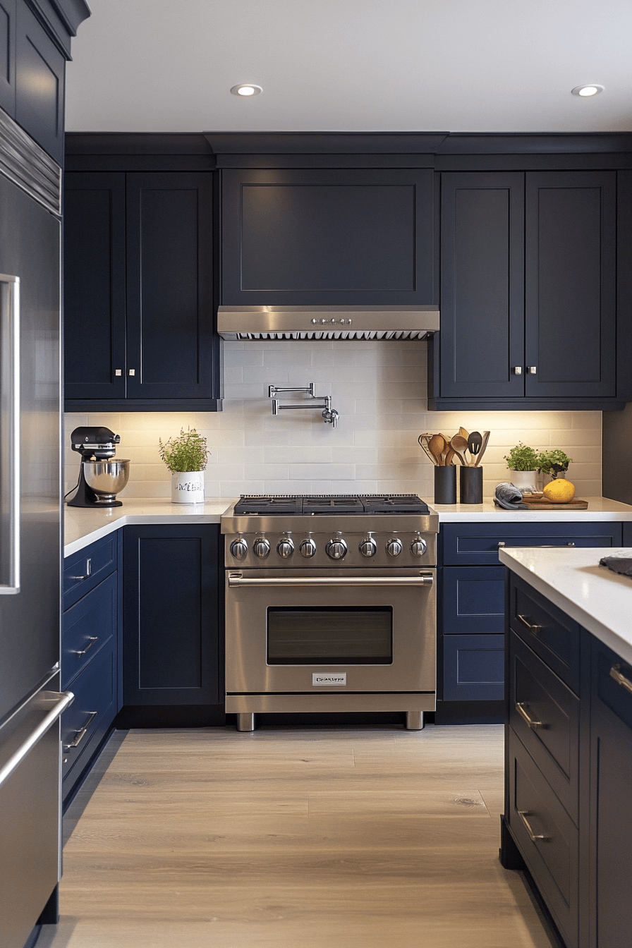 29 Navy Blue Kitchen Cabinets Ideas to Achieve a Sleek and Stylish Kitchen 3 navy blue kitchen cabinets