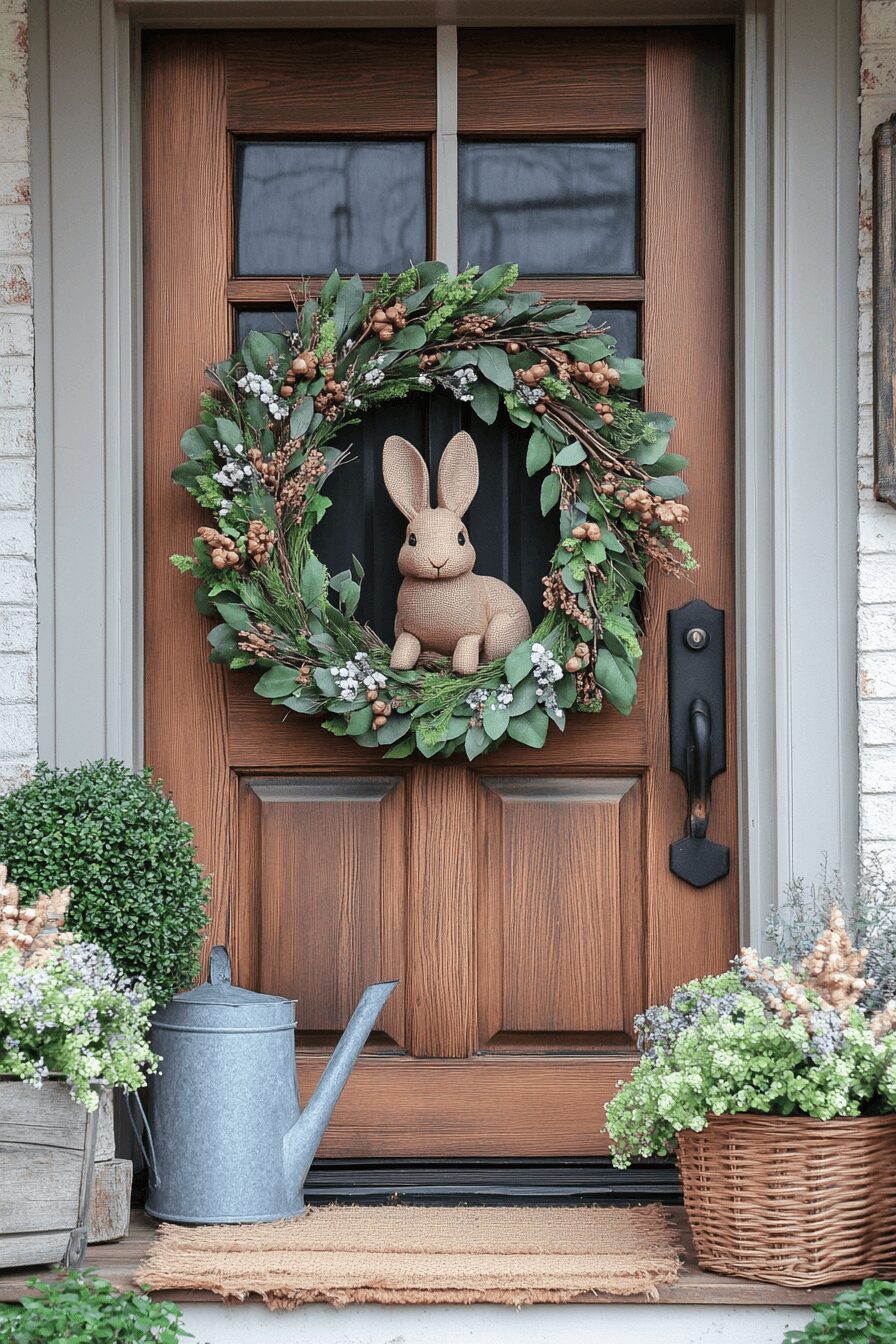 29 Easter Wreaths for Front Door Ideas for a Fresh and Colorful Look 4 easter wreaths for front door