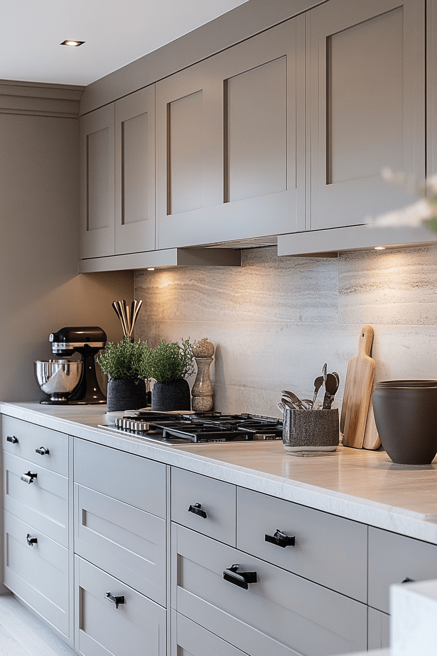 29 Greige Kitchen Cabinets Styles to Create a Balanced and Beautiful Kitchen 4 greige kitchen cabinets