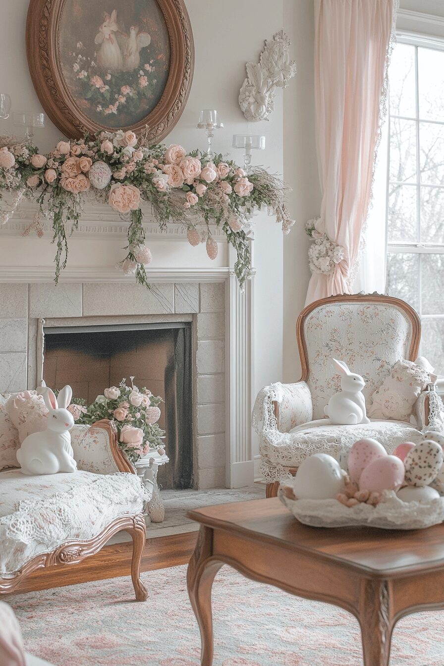 29 Easter Living Room Decor Ideas for a Colorful and Creative Vibe 5 easter living room decor