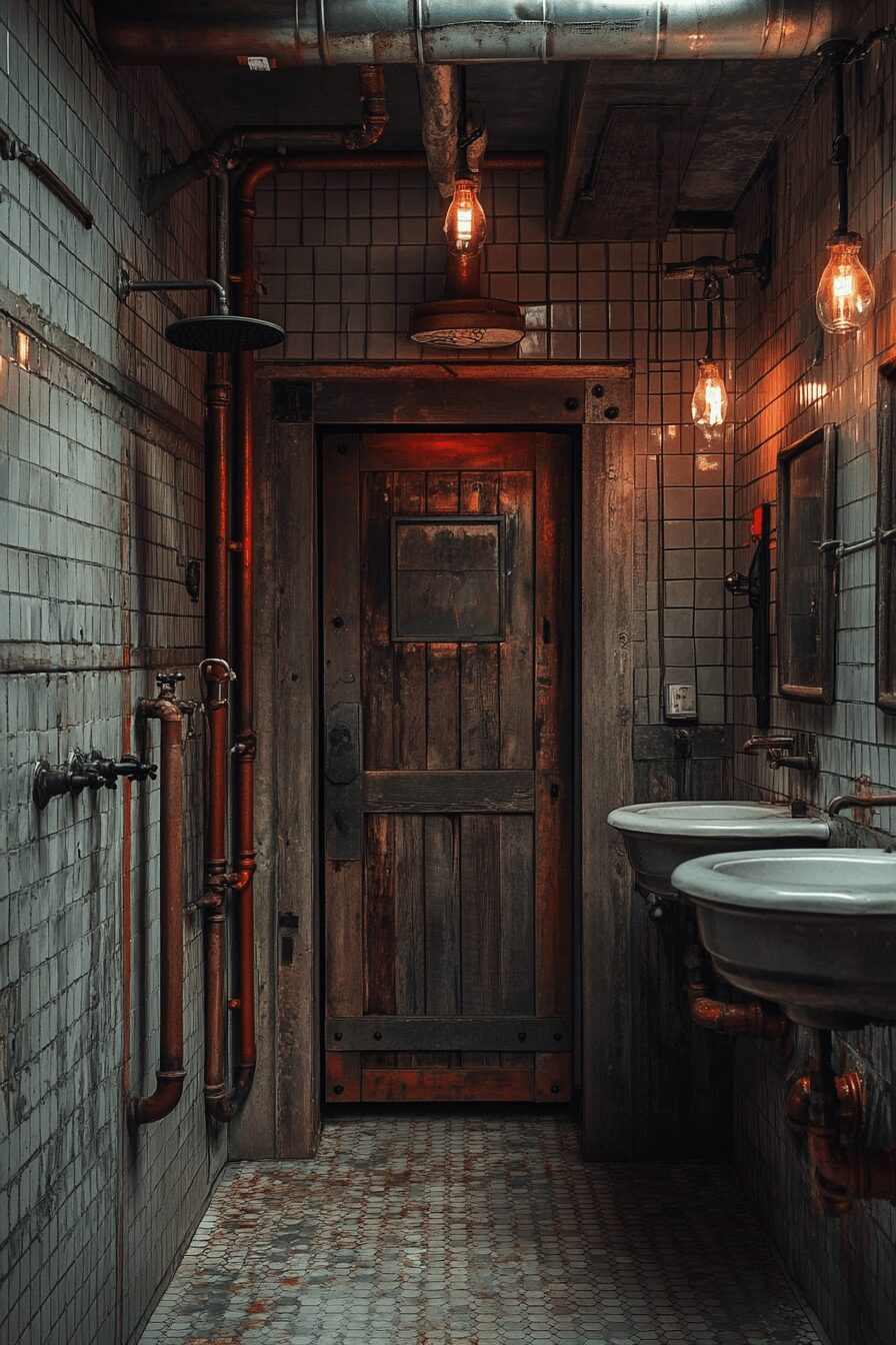 29 Industrial Restroom Inspirations for Edgy Interior Design 5 Industrial restroom