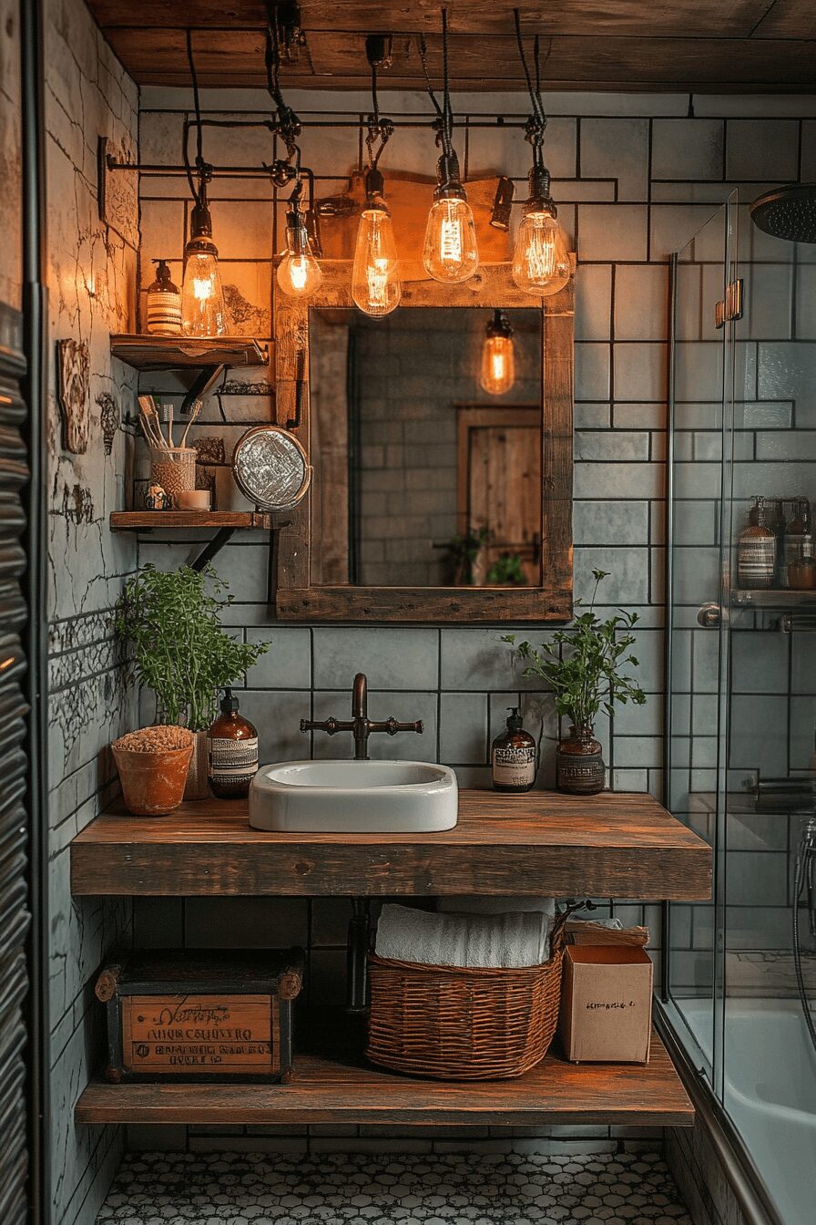 29 Rustic Industrial Bathroom Ideas for a Bold Decor Statement 5 Rustic industrial bathroom