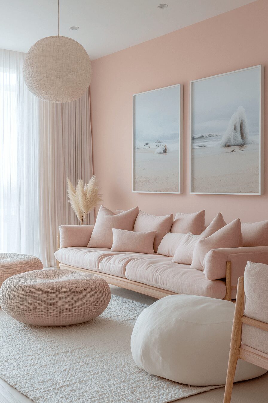 29 Pink Living Room Ideas to Embrace Softness and Serenity 6 pink living room ideas