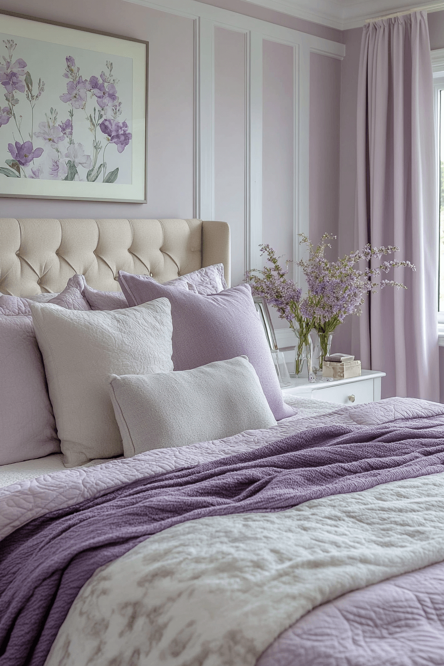 29 Soft Lavender Bedroom Ideas to Create a Calm and Cozy Retreat 6 Soft Lavender Bedroom