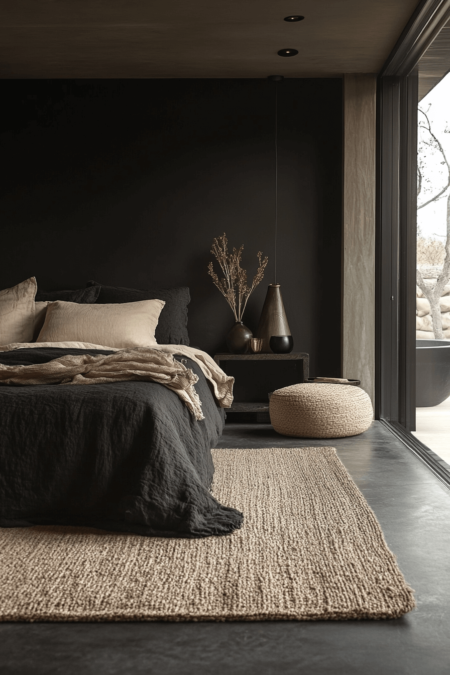 29 Minimalistic Dark Bedroom Ideas to Transform Your Room with Depth and Drama 7 minimalistic bedroom ideas dark
