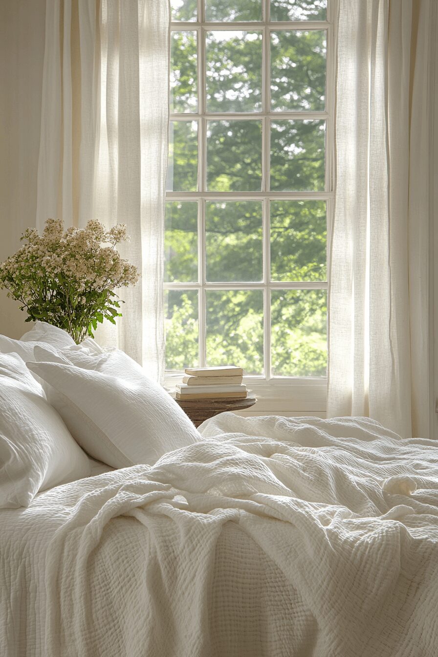 29 White Aesthetic Bedroom Ideas That Embrace Minimalist Beauty 7 white aesthetic bedroom