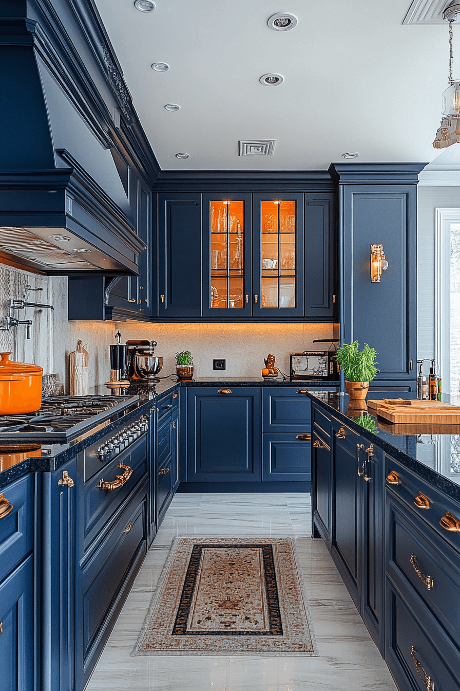 29 Navy Blue Kitchen Cabinets Ideas to Achieve a Sleek and Stylish Kitchen 7 navy blue kitchen cabinets