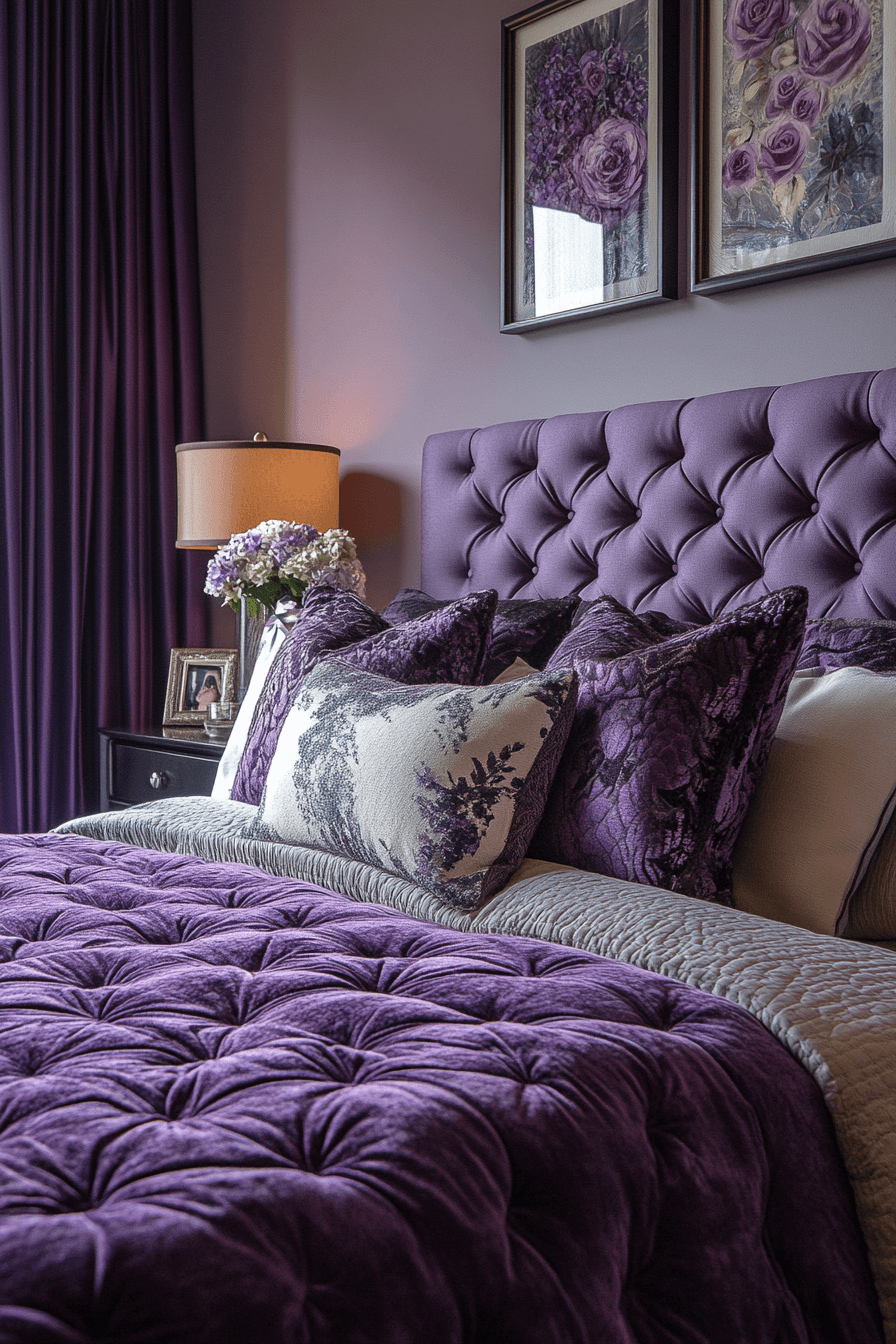 29 Purple Earthy Bedroom Ideas to Blend Rich Tones with Natural Comfort 7 Purple Earthy Bedroom